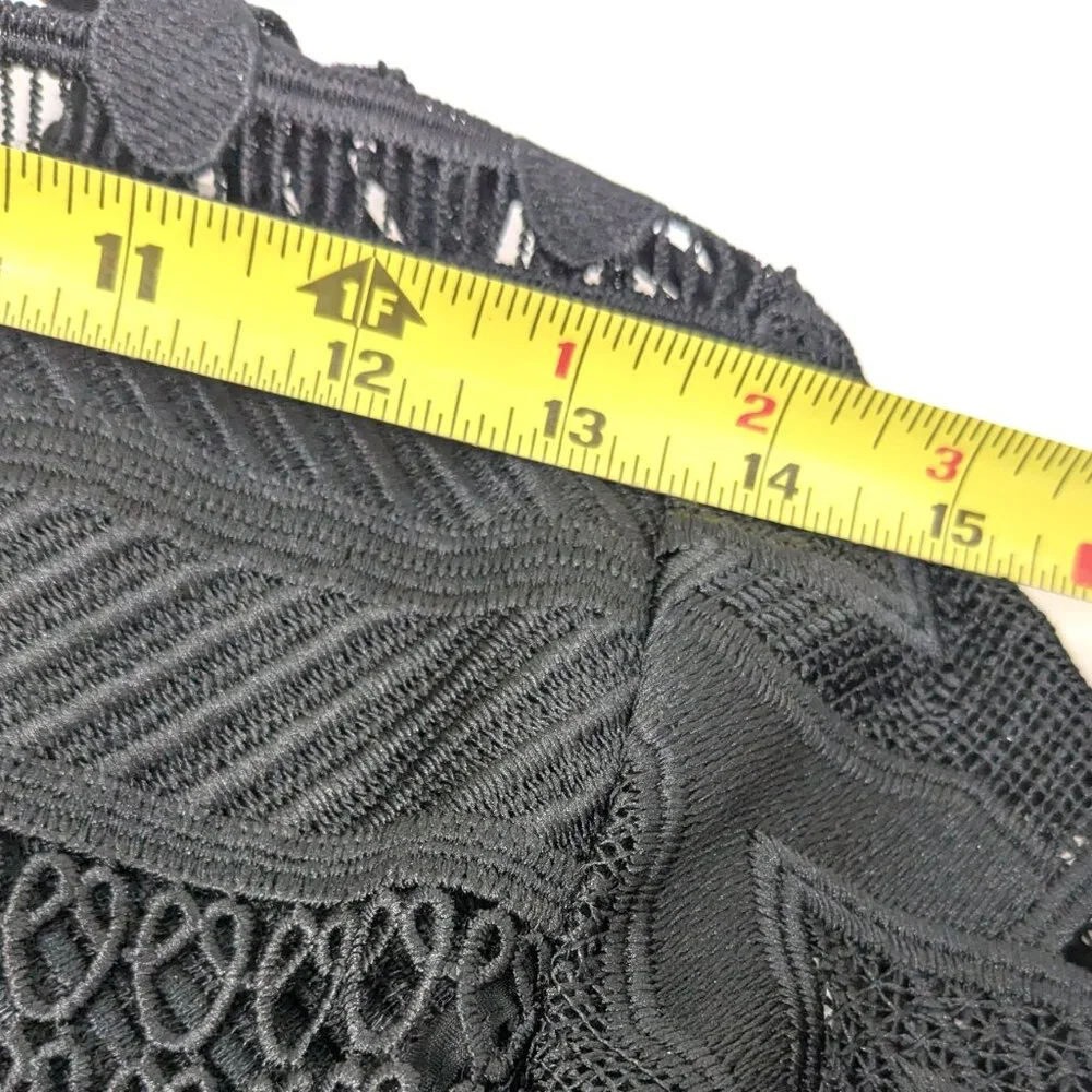 SOLDTed Baker London Black Lace Jacket Blazer Size 0 Open Sheer Dalmy Cropped - Picture 16 of 16